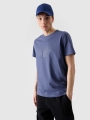 T-shirt regular de homem com estampado - ganga 4FWMM00TTSHM2257 azul marinho