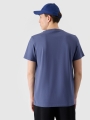 T-shirt regular de homem com estampado - ganga 4FWMM00TTSHM2257 azul marinho