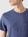 T-shirt regular de homem com estampado - ganga 4FWMM00TTSHM2257 azul marinho