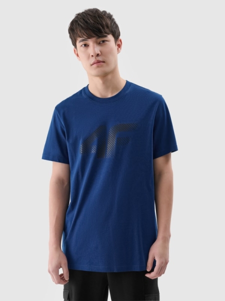 T-shirt regular para homem com estampado - turquesa 4FWMM00TTSHM2257 turquesa