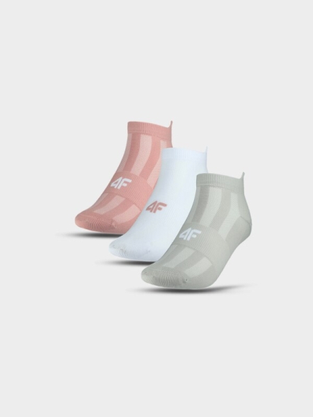 Meias de treino para mulher (pack de 3) - multicor 4FWMM00UFSOF136 multicor - 4FWMM00UFSOF136-90S