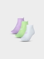 Meias de treino Over The Ankle para mulher (pack de 3) - Multicolor 4FWMM00UFSOF202 multicolor