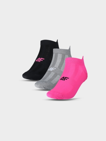 Meias de treino Over The Ankle para mulher (pack de 3) - Multicolor 4FWMM00UFSOF202 multicolor