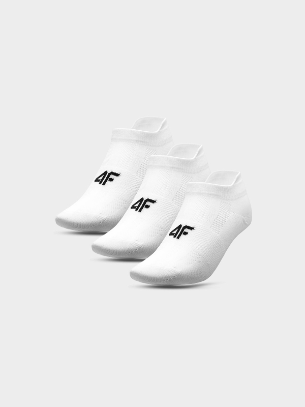 Meias de tornozelo de treino para homem (pack de 3) - branco 4FWMM00UFSOM137 Branco - 4FWMM00UFSOM137-10S