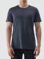 T-shirt de treino regular para homem em material reciclado - ganga 4FWSS24TFTSM598 azul marinho