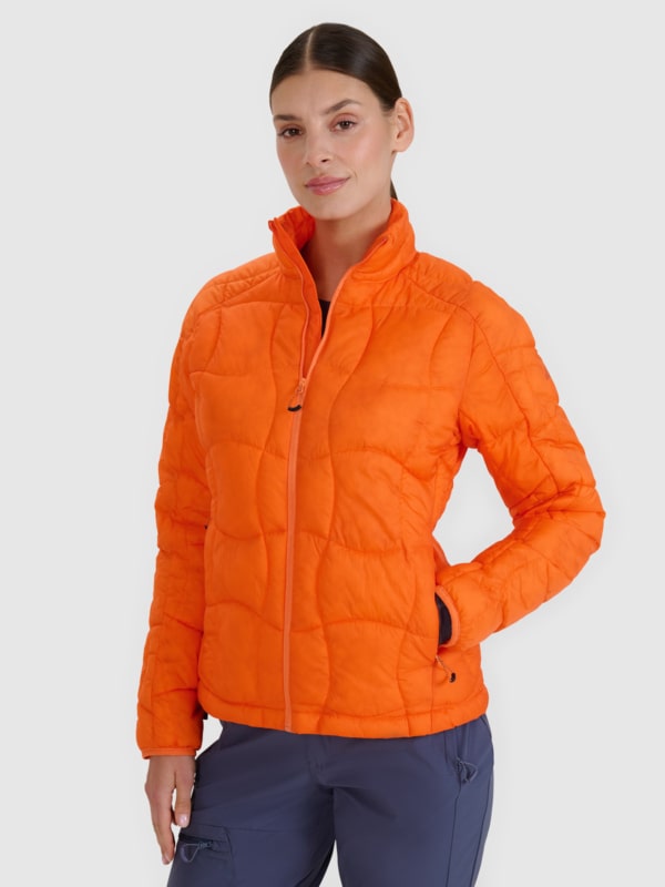 Casaco de Trekking para Mulher com Enchimento Primaloft Silver - Laranja - 4FWSS25TDJAF531