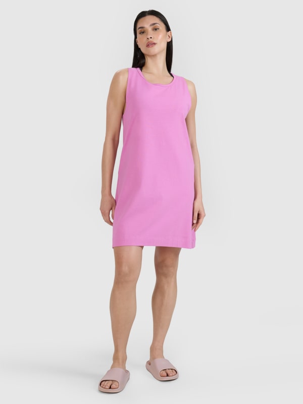 VESTIDO 4FWSS25TDREF138 cor-de-rosa