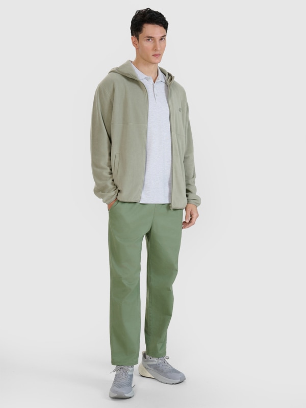 Casaco Polar para Homem com Garruço - Azeitona/Caqui - 4FWSS25TFLEM321    