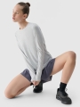 Manga comprida de corrida de secagem rápida para mulher - cinzento 4FWSS25TFLOF328 cinzento