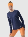 Manga comprida de corrida de secagem rápida para mulher - azul marinho 4FWSS25TFLOF328 azul marinho