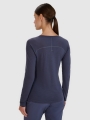 Manga comprida de trekking de secagem rápida com lã Merino para mulher - cinzento 4FWSS25TFLOF332 cinzento