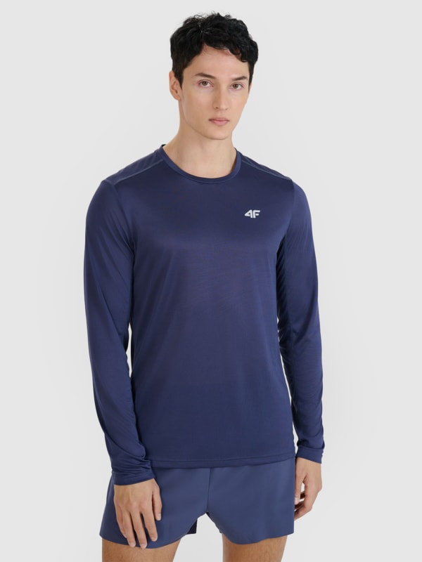 Manga comprida de corrida de secagem rápida para homem - cinzento 4FWSS25TFLOM326 cinzento