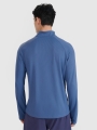 Manga comprida de corrida de secagem rápida para homem - azul marinho 4FWSS25TFLOM327 azul marinho
