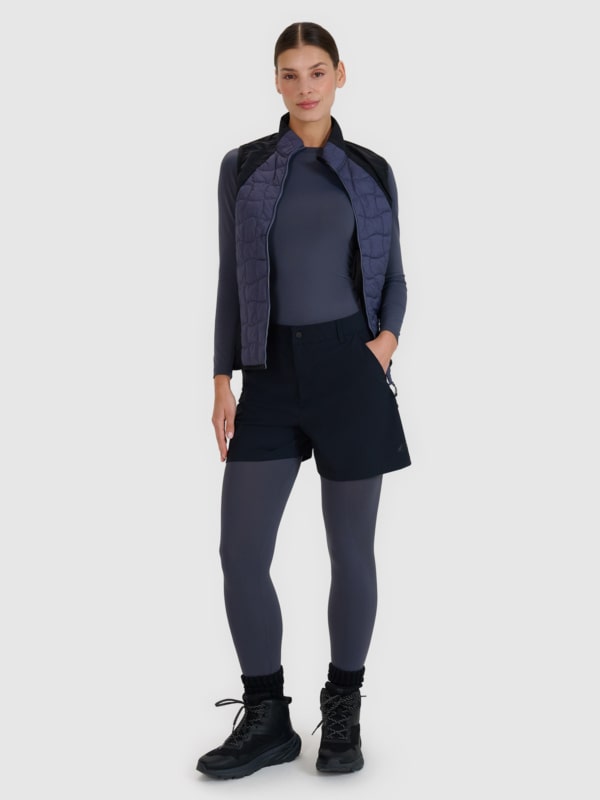 Calções de Trekking Quick Dry Stretch para Mulher - Preto - 4FWSS25TFSHF0994