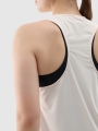 Camisola de Alças para Mulher - Branco  - 4FWSS25TFSLF412