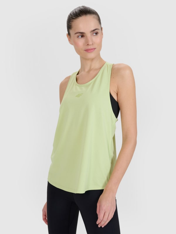 Camisola de Alças para Mulher - Verde  - 4FWSS25TFSLF412