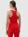 Top de treino de secagem rápida para mulher - vermelho 4FWSS25TFSLF413 Vermelho