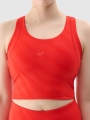 Top de treino de secagem rápida para mulher - vermelho 4FWSS25TFSLF413 Vermelho