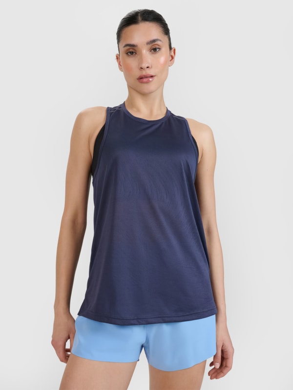 Camisola de Alças para Mulher - Cinzento - 4FWSS25TFSLF427              