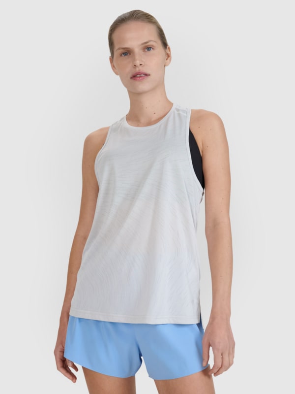 Camisola de Alças para Mulher - Cinzento - 4FWSS25TFSLF427             