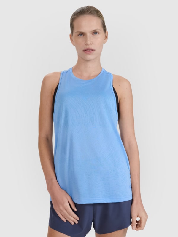 Camisola de Alças para Mulher - Azul - 4FWSS25TFSLF427            