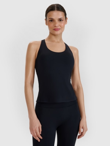 Top de ioga slim de secagem rápida para mulher - preto 4FWSS25TFSLF428 preto