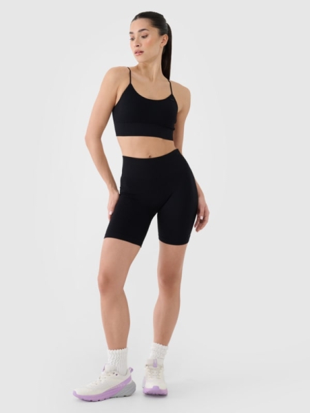 Calções Sem Costuras para Mulher - Preto - 4FWSS25TFSTF014