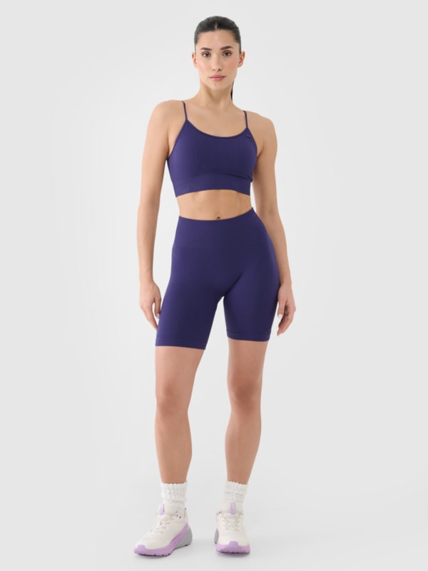 Calções Sem Costuras para Mulher - Azul Marinho - 4FWSS25TFSTF014