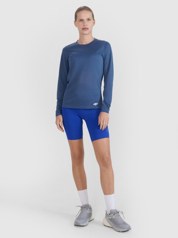 Calções Justos para Mulher - Azul - 4FWSS25TFSTF027        