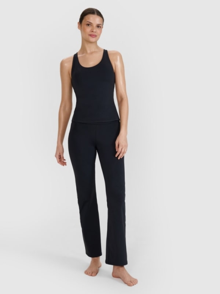 Leggings de ioga com franjas para mulher - preto 4FWSS25TFTIF324 preto