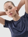 T-shirt de corrida regular para mulher - cinzenta 4FWSS25TFTSF1265 cinzenta