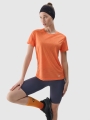 T-shirt de corrida regular para mulher - laranja 4FWSS25TFTSF1265 laranja