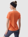 T-shirt de corrida regular para mulher - laranja 4FWSS25TFTSF1265 laranja