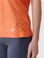 T-shirt de corrida regular para mulher - laranja 4FWSS25TFTSF1265 laranja