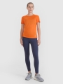 T-shirt de corrida regular para mulher - laranja 4FWSS25TFTSF1265 laranja
