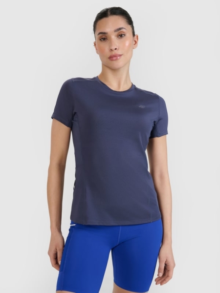 T-shirt de corrida regular para mulher - cinzento 4FWSS25TFTSF1267 cinzento