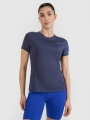 T-shirt de corrida regular para mulher - cinzento 4FWSS25TFTSF1267 cinzento