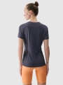 T-shirt de corrida regular para mulher - cinzento 4FWSS25TFTSF1267 cinzento