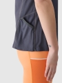 T-shirt de corrida regular para mulher - cinzento 4FWSS25TFTSF1267 cinzento