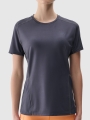 T-shirt de corrida regular para mulher - cinzento 4FWSS25TFTSF1267 cinzento