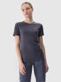 T-shirt de trekking para mulher em lã Merino - cinzenta 4FWSS25TFTSF1269 cinzenta