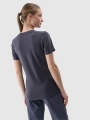 T-shirt de trekking para mulher em lã Merino - cinzenta 4FWSS25TFTSF1269 cinzenta