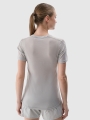 T-shirt de trekking para mulher com lã Merino - Cinzento 4FWSS25TFTSF1269 cinzento