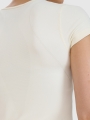 T-shirt de ioga de secagem rápida para mulher - branca 4FWSS25TFTSF1270 Branco