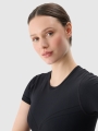 T-shirt de ioga de secagem rápida para mulher - preto 4FWSS25TFTSF1270 preto