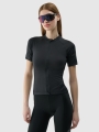 T-shirt de ciclismo de secagem rápida para mulher - preto 4FWSS25TFTSF1291 preto