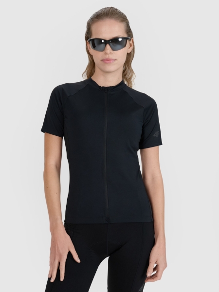 T-shirt de ciclismo de secagem rápida para mulher - preto 4FWSS25TFTSF1291 preto
