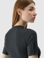 T-shirt de ciclismo de secagem rápida para mulher - preto 4FWSS25TFTSF1291 preto