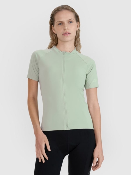 T-shirt de ciclismo de secagem rápida para mulher - turquesa 4FWSS25TFTSF1291 turquesa