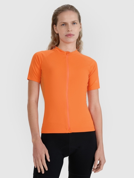 T-shirt de ciclismo de secagem rápida para mulher - laranja 4FWSS25TFTSF1291 laranja